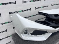 Honda Civic Ex Vtec Turbo Hatchback 2017-2021 Front Bumper White Genuine [m478]