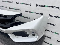 Honda Civic Ex Vtec Turbo Hatchback 2017-2021 Front Bumper White Genuine [m478]