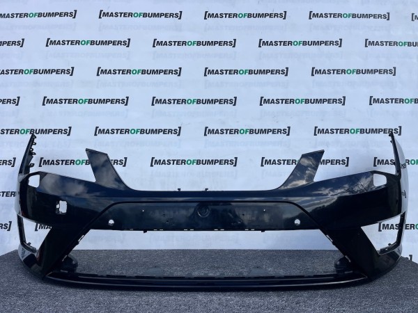 Seat Leon Fr Mk3 Hatchback 2013-2016 Front Bumper 4 Pdc Jets Genuine [o668]