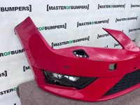 Seat Leon Fr Mk3 Hatchback 2013-2016 Front Bumper 4 Pdc Jets Genuine [o753]