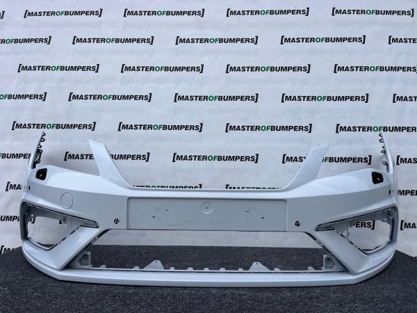 Seat Leon Fr Mk3 Lift Hatchback 2017-2019 Front Bumper 4 Pdc Jets Genuine [o656]