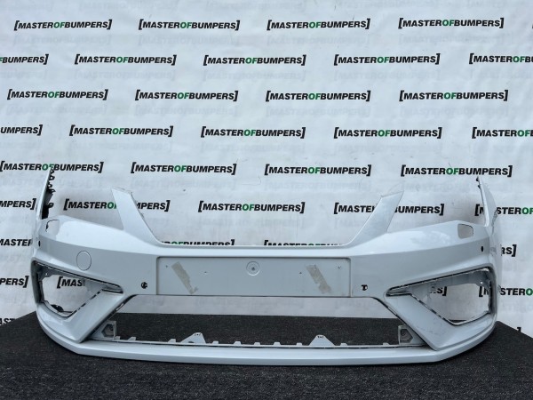 Seat Leon Fr Mk3 Lift Hatchback 2017-2019 Front Bumper 4 Pdc Jets Genuine [o682]