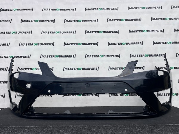 Seat Leon Fr Mk3 Hatchback 2013-2016 Front Bumper 4 Pdc Jets Genuine [o722]