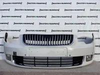 Skoda Superb Mk2 2008-2013 Front Bumper White 6 Pdc Genuine [s310]