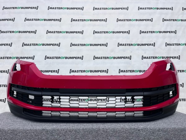 Skoda Kodiaq Se Basic Mk1 2016-2021 Front Bumper Red 4 Pdc Genuine [s619]