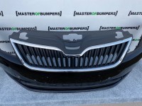 Skoda Rapid Spaceback 2012-2015 Front Bumper In Black With Grills Genuine [s201]