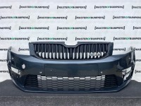 Skoda Octavia Vrs Mk3 2012-2016 Front Bumper 4 Pdc Jets Genuine [s748]
