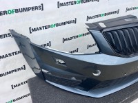 Skoda Octavia Vrs Mk3 2012-2016 Front Bumper 4 Pdc Jets Genuine [s748]