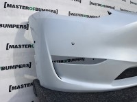 Tesla Y Model Y 2020-2024 Front Bumper White 6 Pdc Genuine [p613]
