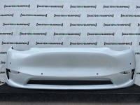 Tesla Y Model Y 2020-2024 Front Bumper White 6 Pdc Genuine [p613]