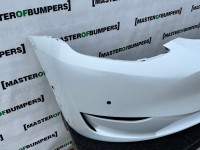 Tesla Y Model Y 2020-2024 Front Bumper White 6 Pdc Genuine [p613]