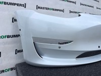 Tesla Model 3 Hatchback 2017-2023 Front Bumper White 6 Pdc Genuine [p632]