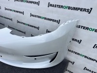 Tesla Model 3 Hatchback 2017-2023 Front Bumper White 6 Pdc Genuine [p632]