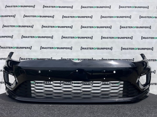 VW Golf R Line Mk7.5 Hatchback 2017-2019 Front Bumper 4 Pdc +jets Genuine [v550]