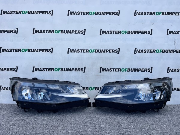 VW Transporter T7 Off Grid 2024-on Led Headlights Pair Uk Spec Silver Trim VW Transporter T7 Off Grid 2024-on Led Headlights Pair Uk Spec Silver Trim