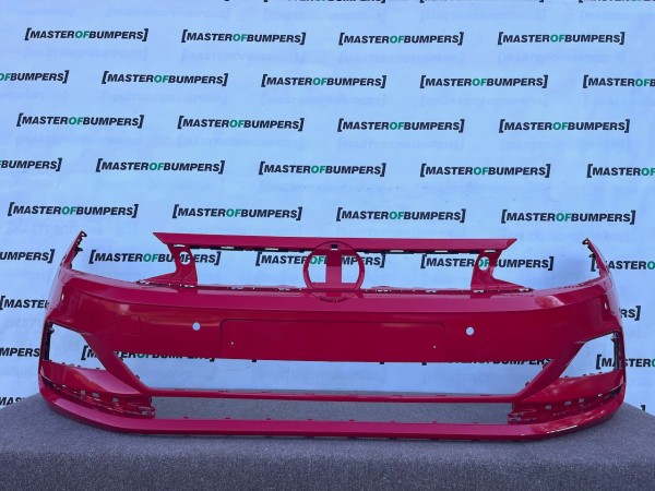 VW Polo Se Bluemotion Mk6 Hatchback 2021-2024 Front Bumper 4 Pdc Genuine [v649]