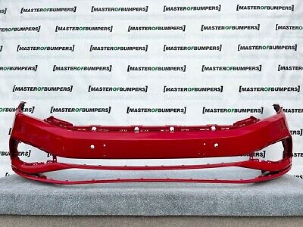 VW Passat Trendline Se B8 Fl 2020-2023 Front Bumper Red 4 Pdc Genuine [v414]