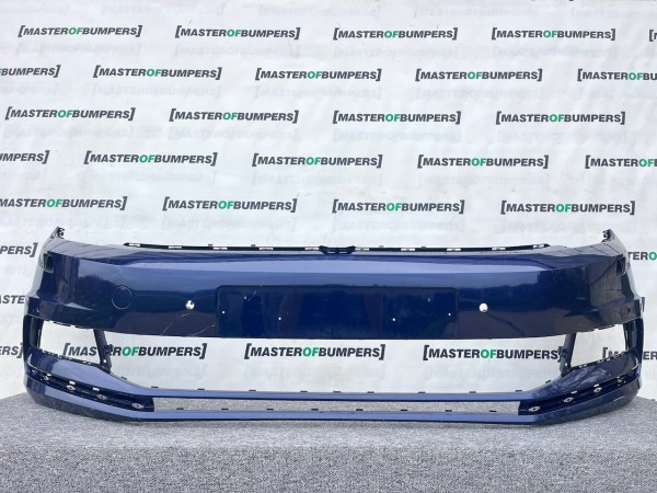 VW Touran Mk3 5t Mpv 2015-2020 Front Bumper Blue 4 Pdc + Jets Genuine [v407]