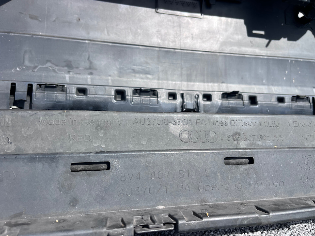 Audi A3 Se Sport Hatchback Lift 2016-2019 Rear Bumper 4 Pdc Genuine [a873]