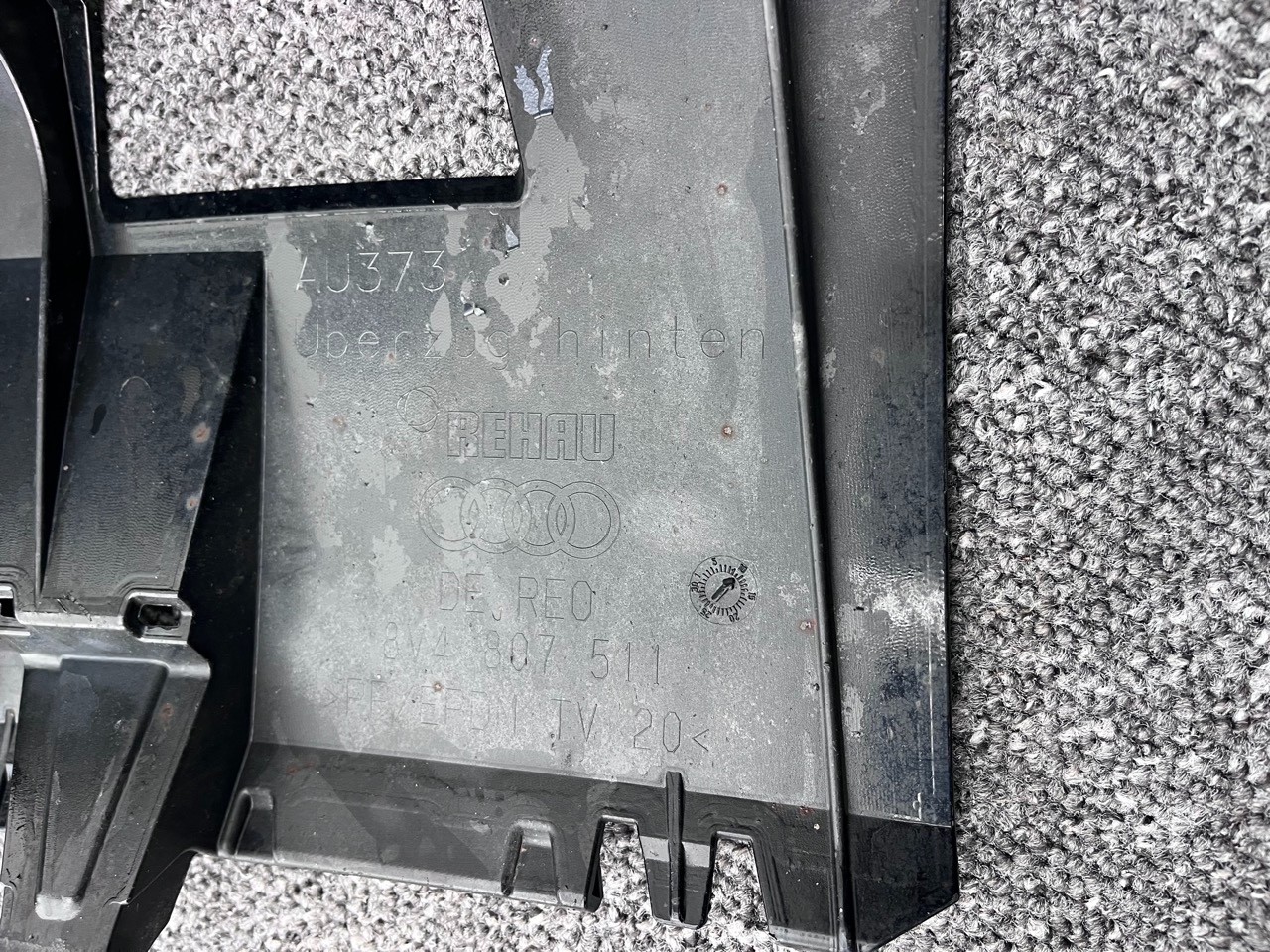 Audi A3 Se Hatchback V8 Pre-lift 2013-2015 Rear Bumper 6 Pdc Genuine [a910]