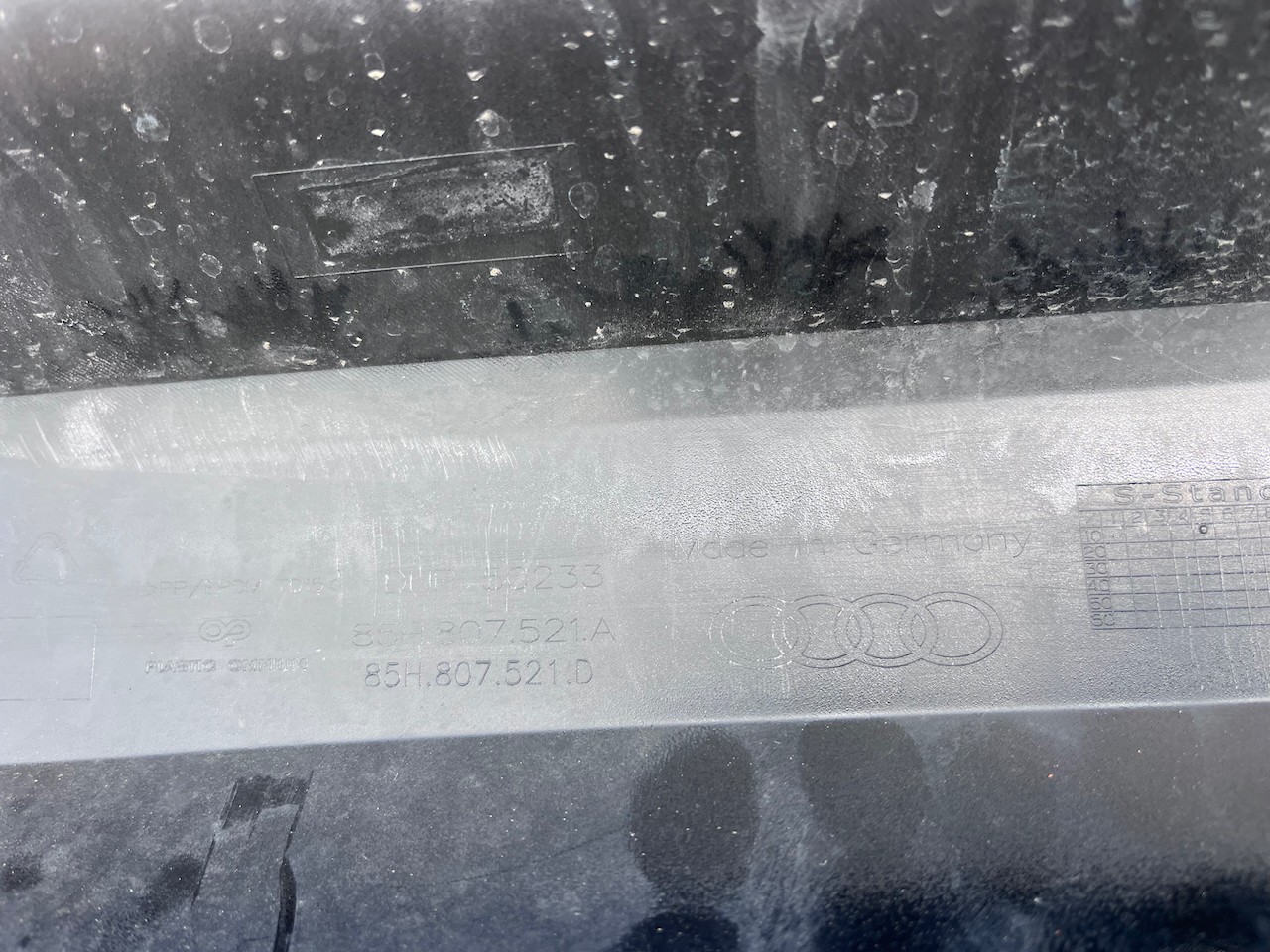 Audi Q6 E-tron S Line Suv 2024-2026 Rear Bumper 6 Pdc Genuine [a970]