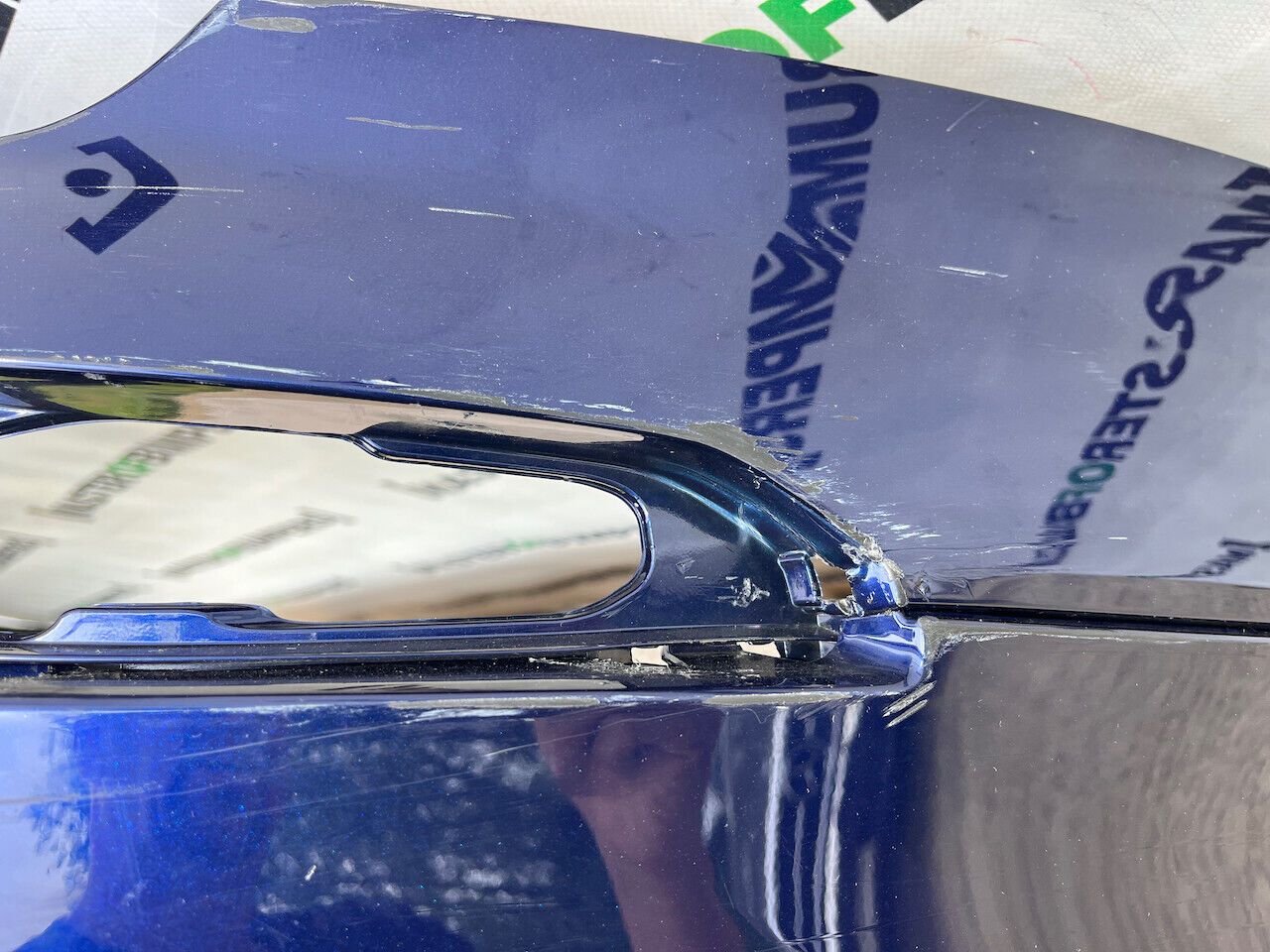 Audi Q7 S Line 44 55 Tfsi Lift 2019-2023 Rear Bumper Blue 6 Pdc Genuine [a592]