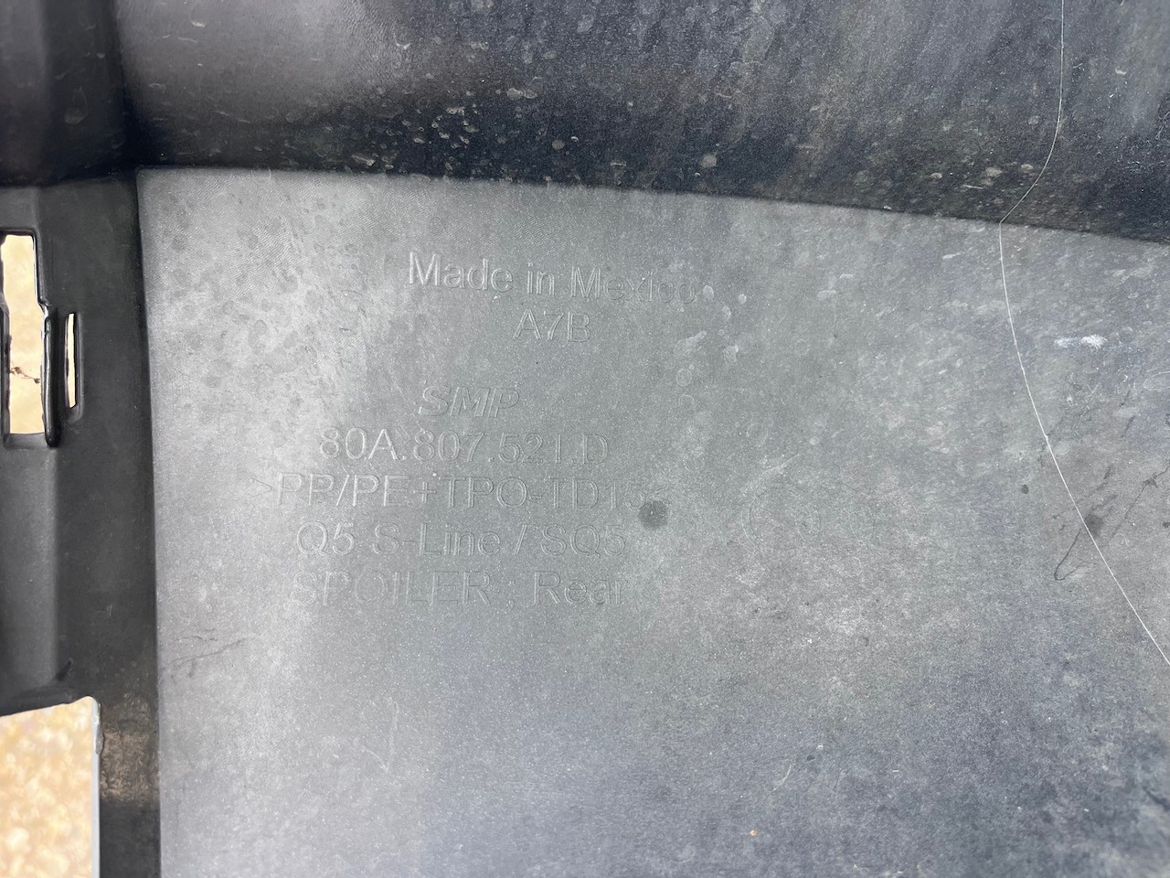 Audi Q5 S Line Sq5 Mk 2017-2020 Rear Bumper W/ Diffuser 4 Pdc Genuine [a816]