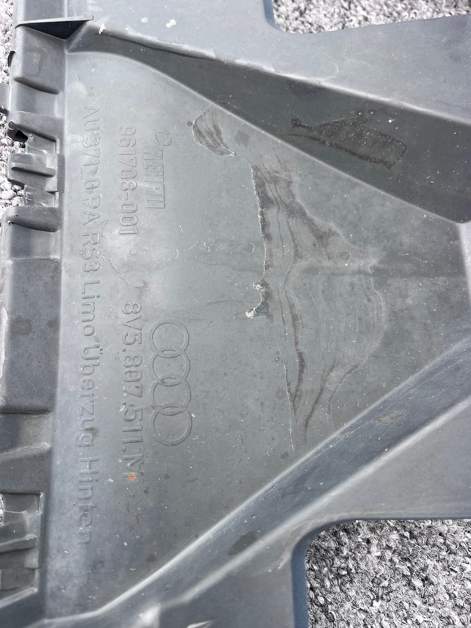 Audi Rs3 Saloon Only 2016-2020 Rear Bumper 4 Pdc Genuine [a818]