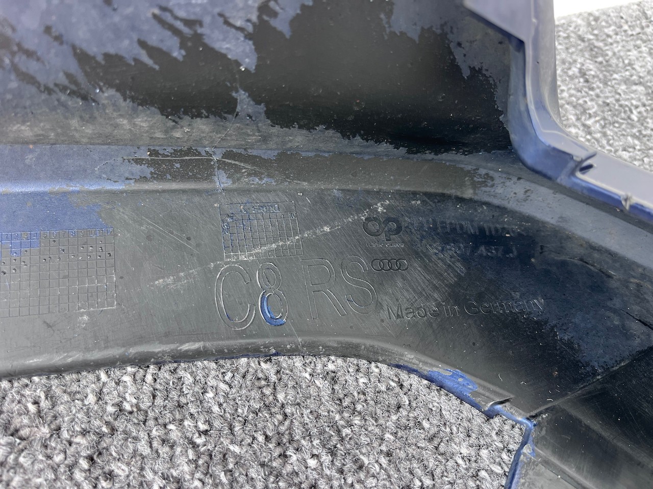 Audi Rs6 Rs7 C8 Black Edition 2020-2025 Front Bumper Blue 6 Pdc Genuine [a876]