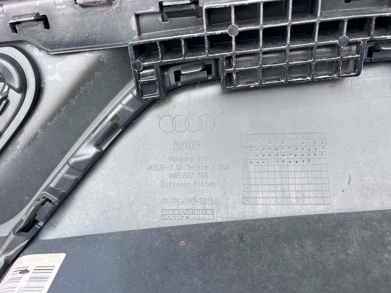 Audi Q8 S Line Quattro Suv 2019-2023 Rear Bumper 6 Pdc Genuine [a886]