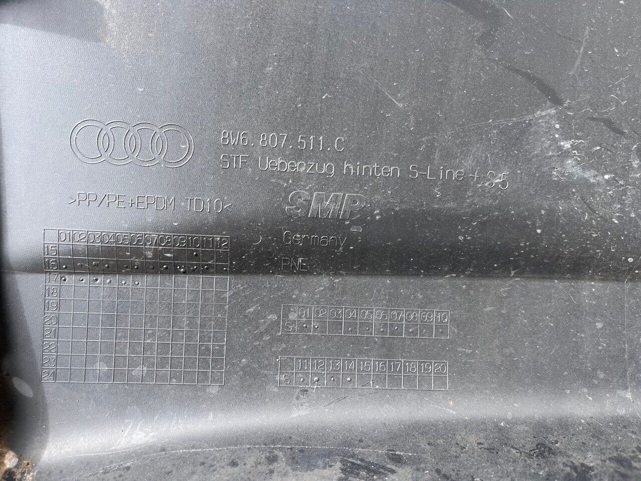 Audi S5 S Line Coupe Cabrio 2016-2019 Rear Bumper Black 4 Pdc Genuine [a48]