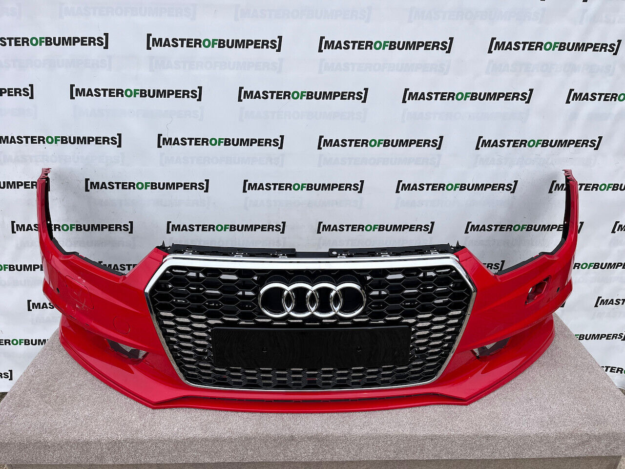 Audi A7 S Line Face Lift 2015-2018 Front Bumper Red 4 Pdc + Grill Genuine [a269]