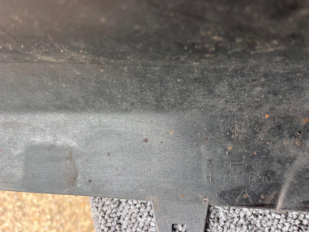 Audi A6 S-line 40 50 C8 Saloon Only 2018-2022 Rear Bumper 4 Pdc Genuine [a803]