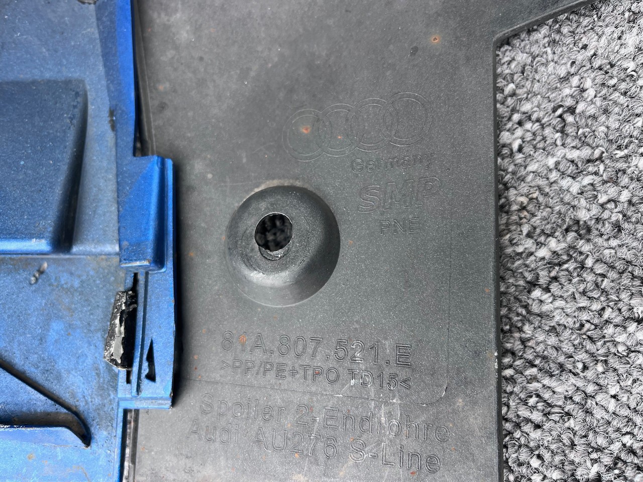 Audi Q2 S Line Mpv 2016-2019 Rear Bumper Blue W/diffuser 4 Pdc Genuine [a819]