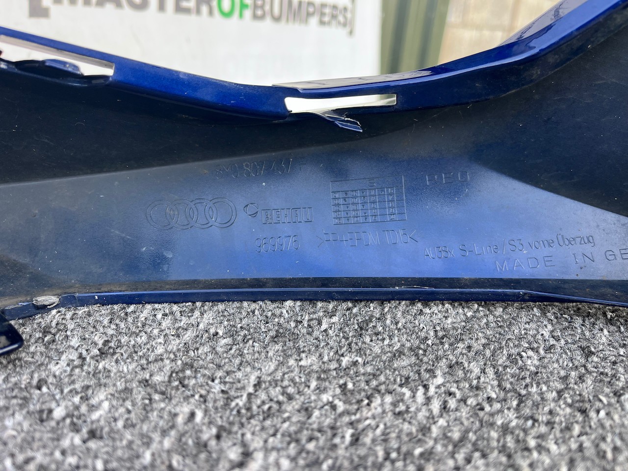 Audi A3 S Line S3 8y Hatchback 2020-2024 Front Bumper 4 Pdc +jets Genuine [a893]