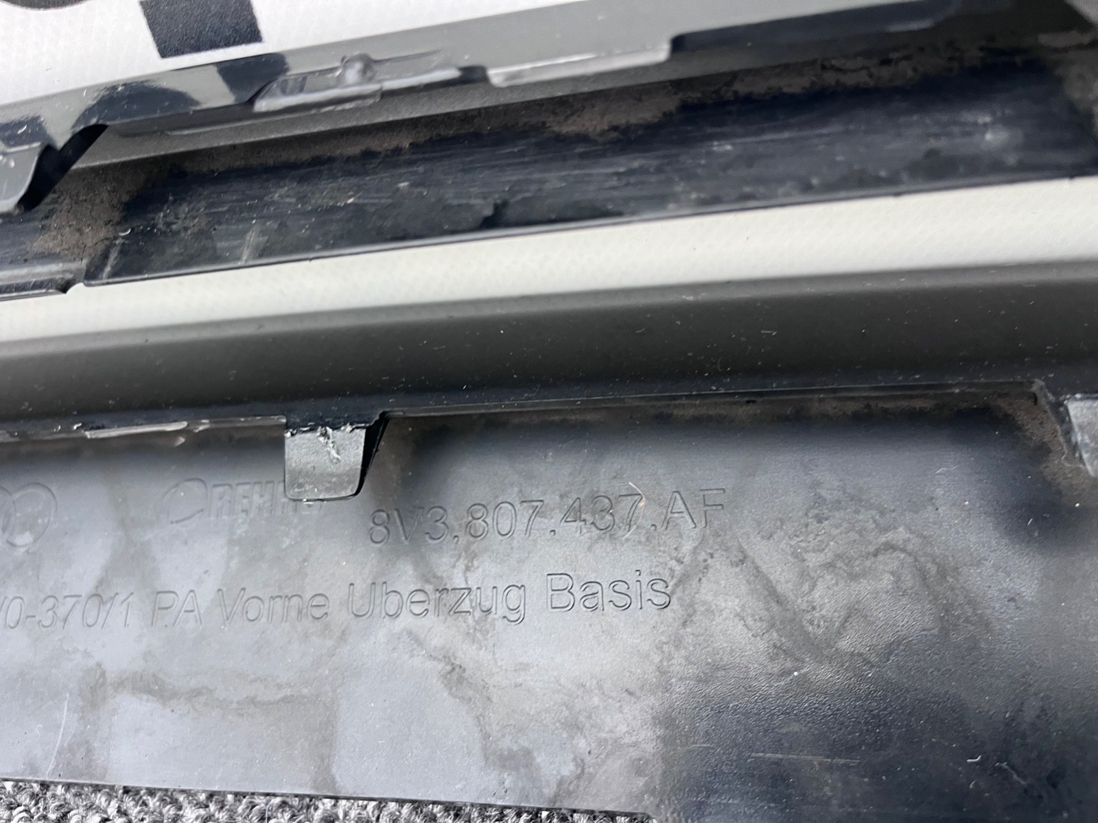 Audi A3 Se Sportback 8v Facelift 2016-19 Front Bumper No Pdc Jets Genuine [a896]