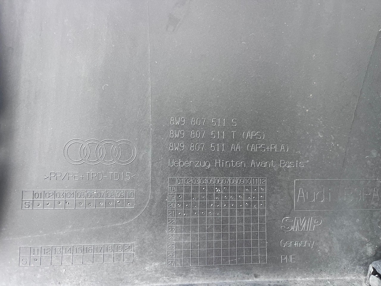 Audi A4 Technik Sport Avant Estate 2021-2025 Rear Bumper 4 Pdc Genuine [a935]