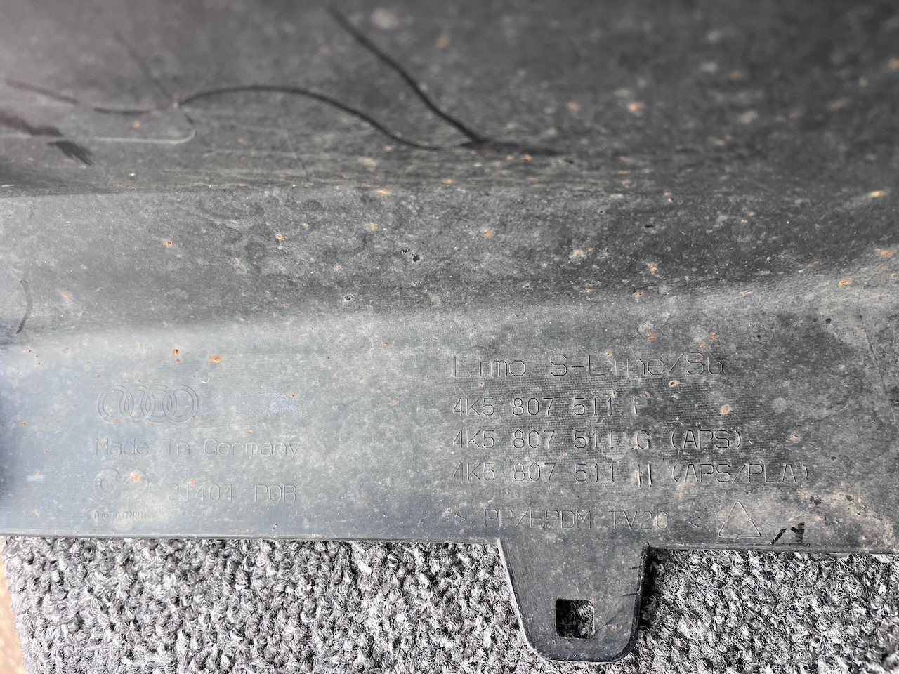 Audi A6 S Line Saloon Only C8 2019-2023 Rear Bumper 6 Pdc Genuine [a926]