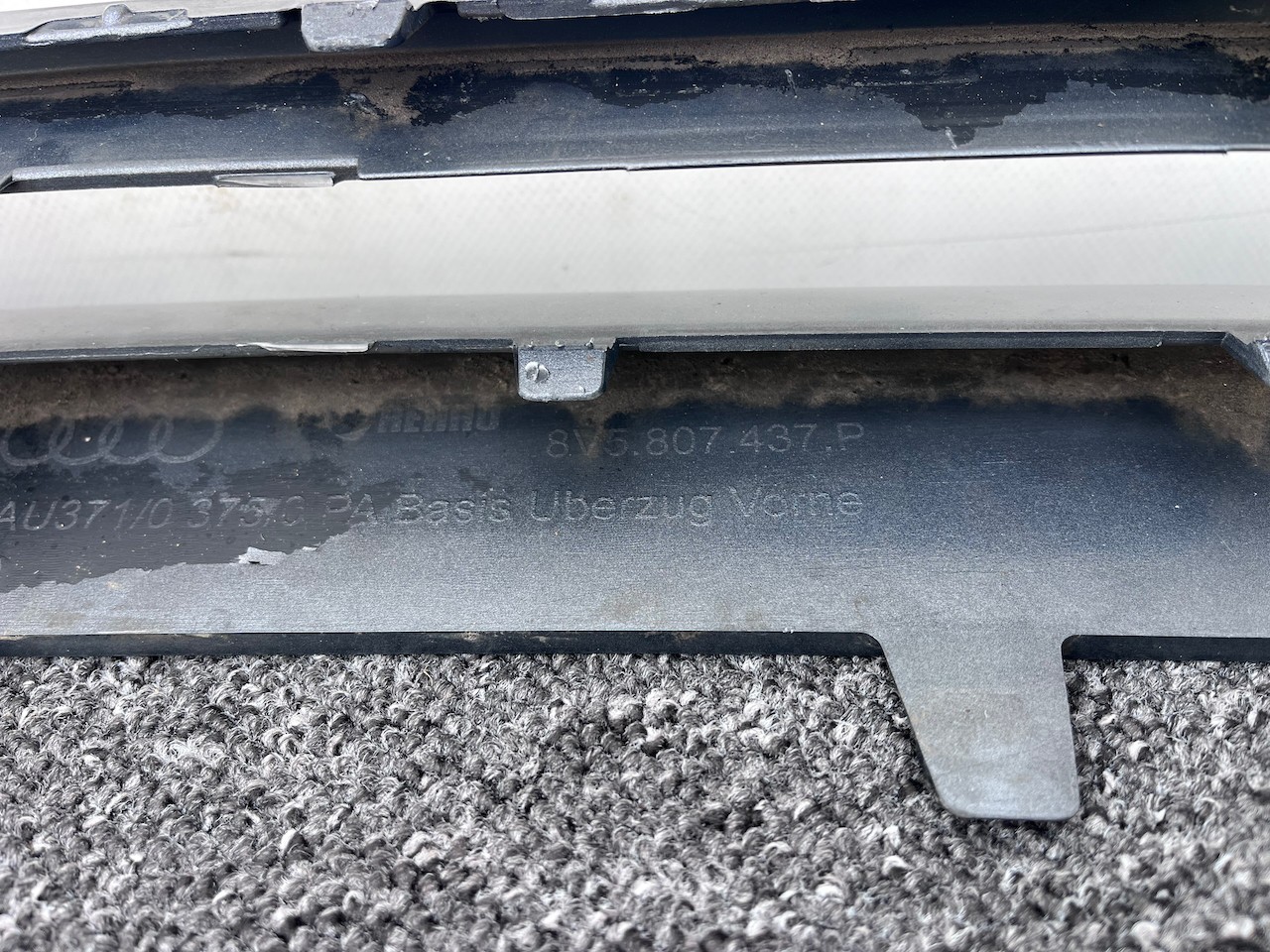 Audi A3 Se Saloon Cabrio 8v Lift 2016-2019 Front Bumper No Pdc Genuine [a955]