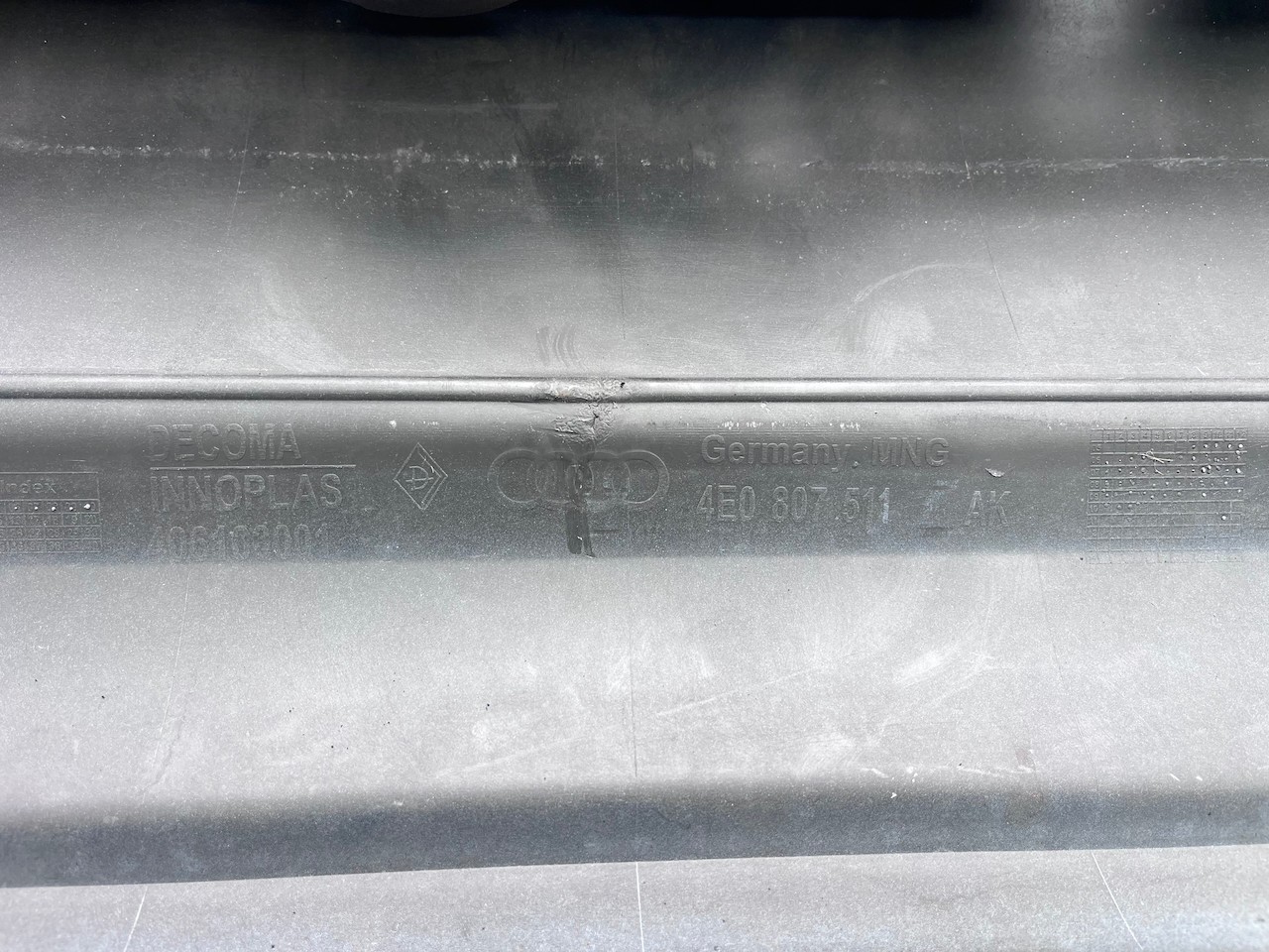 Audi S8 D3 4e Saloon 2003-2009 Rear Bumper W/ Diffuser 4 Pdc Genuine [a982]