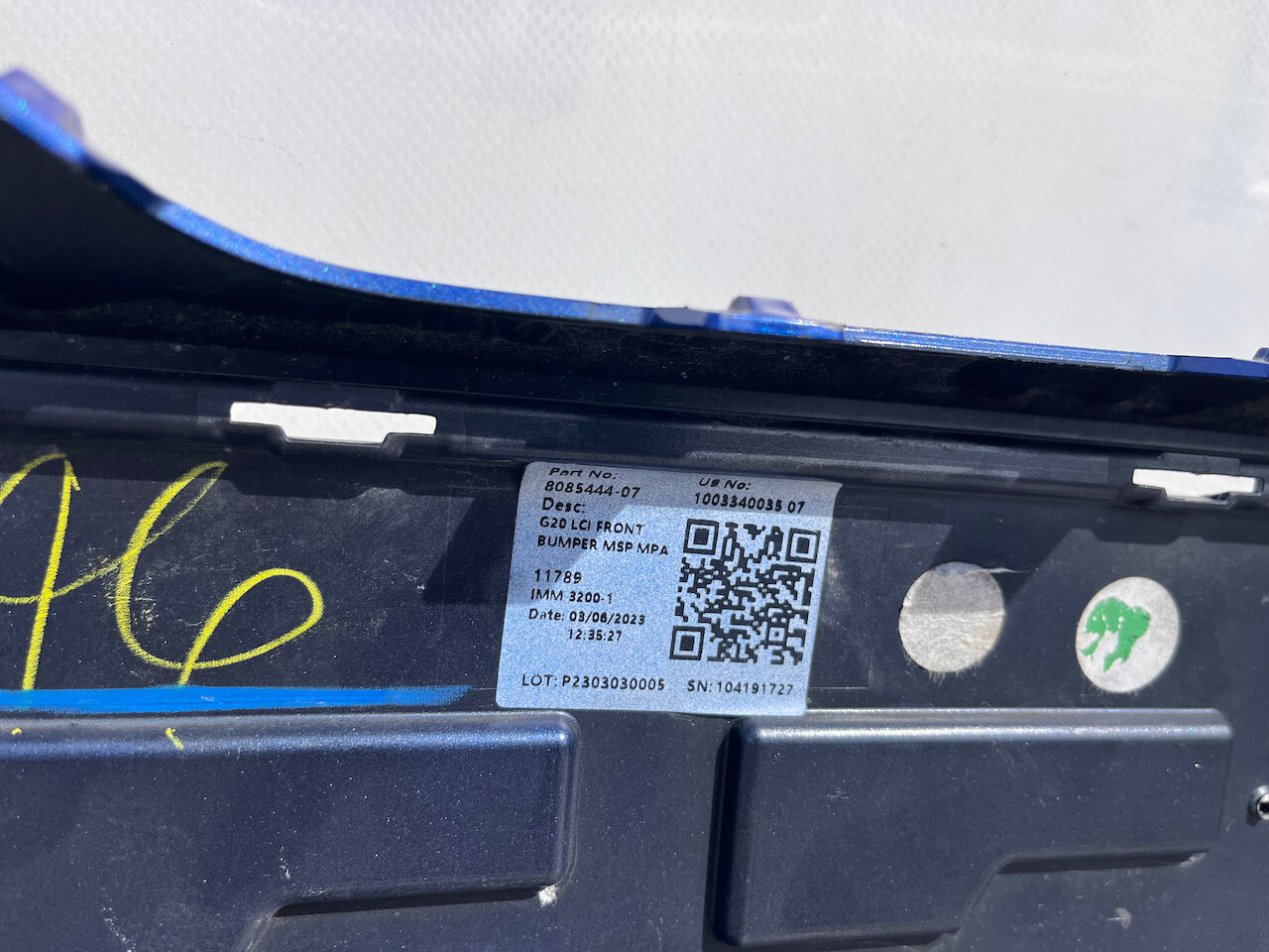 BMW 3 M Sport G20 G21 Saloon Estate Lci 2023-on Front Bumper 6pdc Genuine [B190]