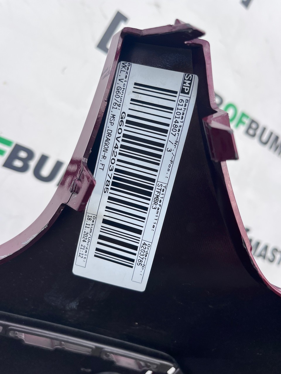 BMW 5 Series M Sport G60 G61 Saloon 2023-on Front Bumper 6 Pdc Genuine [B266]