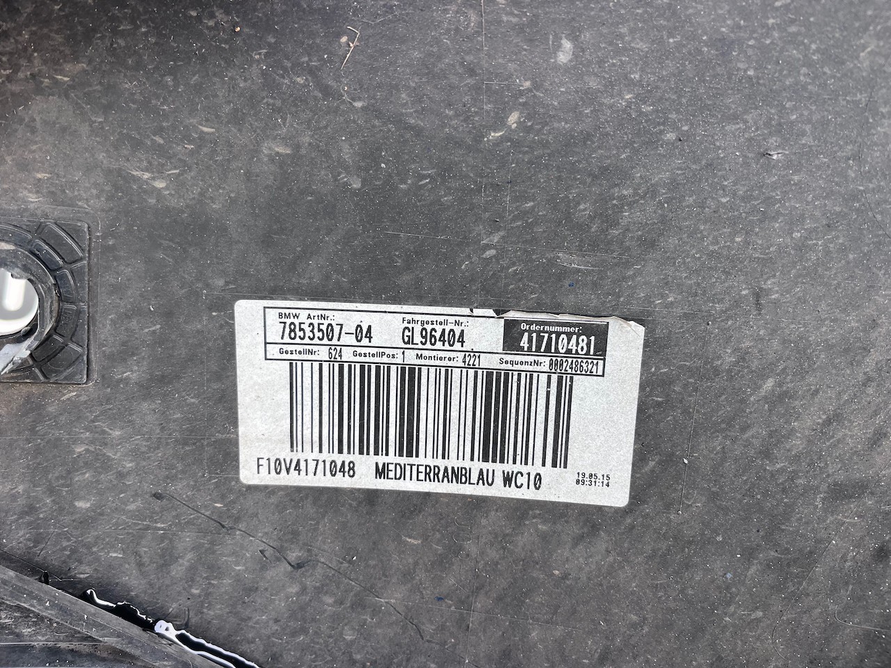 BMW 5 M Sport F10 F11 Lci 2013-2016 Front Bumper 4 Pdc + Jets Genuine [B335]