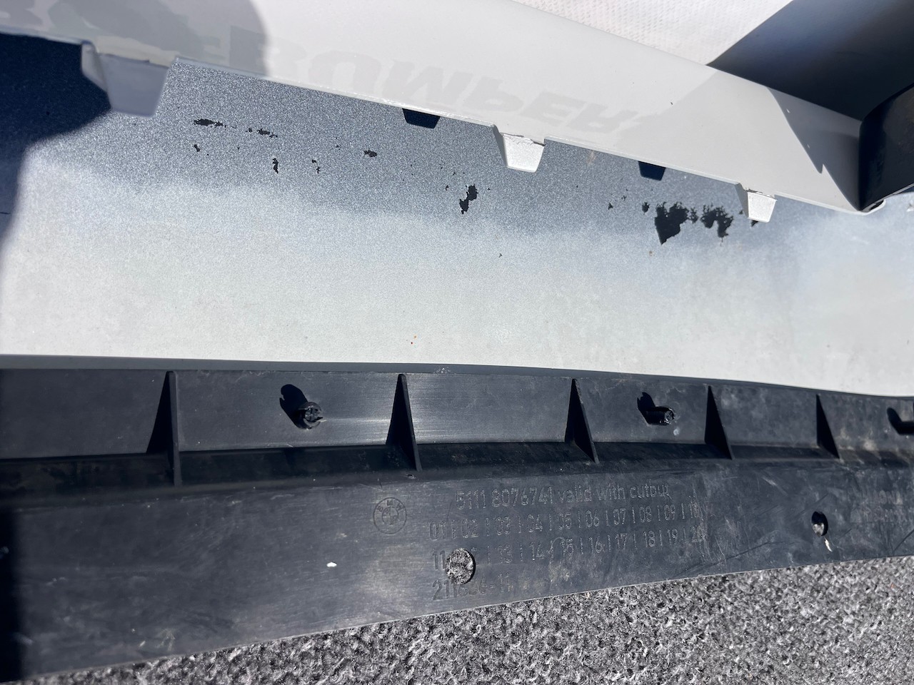 BMW X1 F48 Lci M Sport Suv 2019-2022 Front Bumper White No Pdc Genuine [B951]