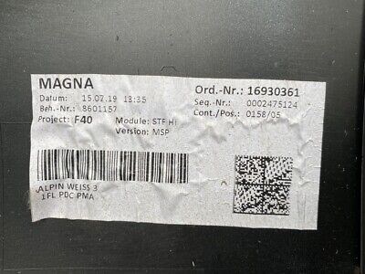 BMW 1 Series M Sport F40 2019-on Rear Bumper In White 6 X Pdc Genuine [B780]