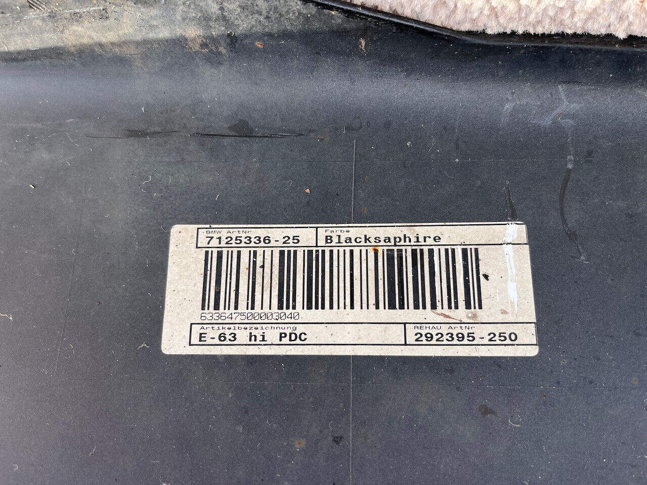 BMW 6 Series E62 E63 Coupe Cabrio 2003-2010 Rear Bumper 4 Pdc Genuine [B625]