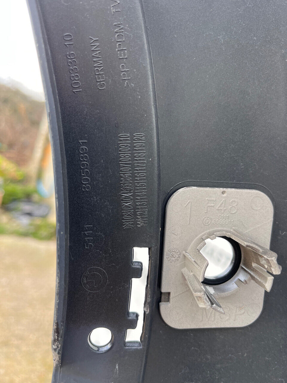 BMW X1 M Sport F48 2014-2017 Front Bumper Black 6 Pdc Genuine [B680]