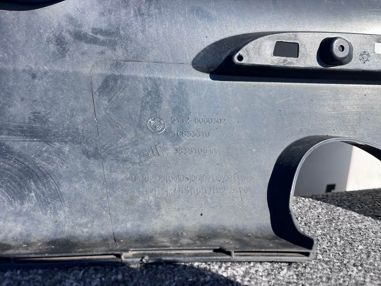 BMW 1 Series M Sport 135 F20 F21 Lci 2016-2019 Rear Bumper No Pdc Genuine [B355]