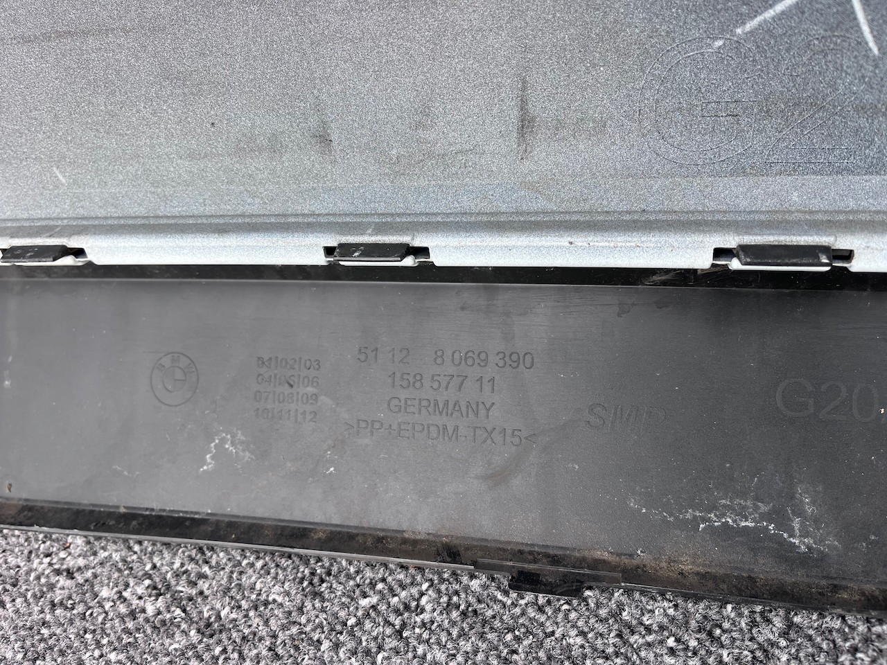 BMW 3 Series M Sport G20 Saloon Only 2019-2023 Rear Bumper 6 Pdc Genuine [B271]