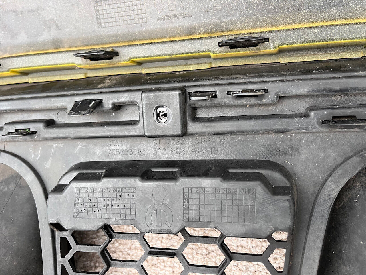 Fiat 500 Abarth 595 Face Lifting 2016-2023 Rear Bumper No Pdc Genuine [f379]